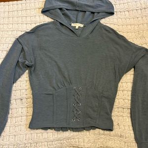 Gilded Intent Corset Lace Up Hoodie